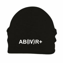 Шапка на флисе Группа крови (4)АВ+ - PrintSalon