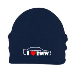 Шапка флисовая I love BMW - PrintSalon