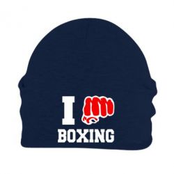 Шапка флисовая I love boxing - PrintSalon