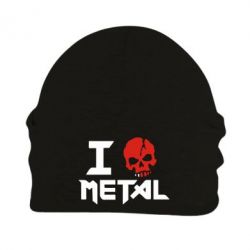 Шапка флисовая I love metal - PrintSalon