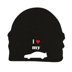 Шапка флисовая I love my car - PrintSalon