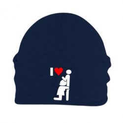 Шапка флисовая I love oral - PrintSalon