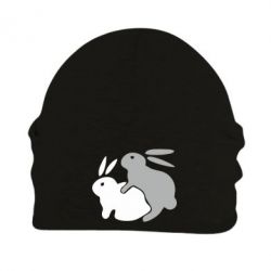 Шапка флисовая Кролики - PrintSalon