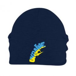 Шапка флисовая Напис UKRAINE - PrintSalon