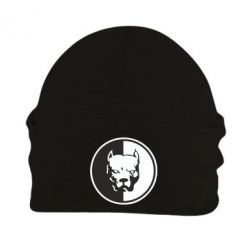 Шапка флисовая Питбуль круг - PrintSalon