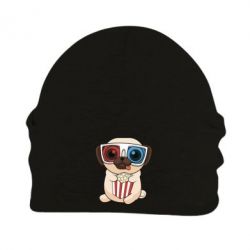 Шапка флисовая Pug at the cinema