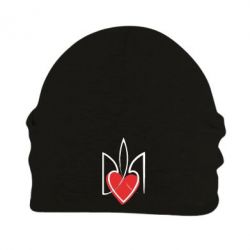 Шапка флисовая Серце з гербом - PrintSalon