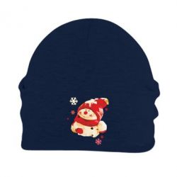 Шапка флисовая Снеговичок