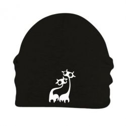 Шапка флисовая Жирафы - PrintSalon