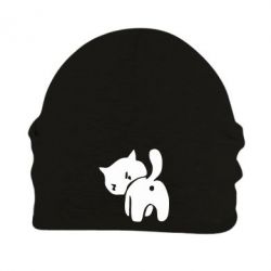 Шапка флисовая злой котэ - PrintSalon