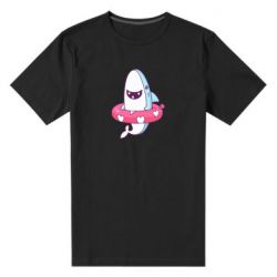 Мужская футболка премиум Shark and Lifebuoy - PrintSalon