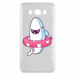 Чехол для Samsung J7 2016 Shark and Lifebuoy - PrintSalon