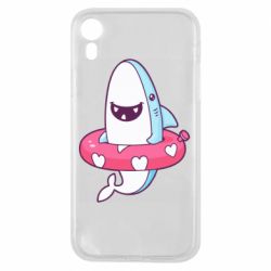 Чехол для iPhone XR Shark and Lifebuoy - PrintSalon