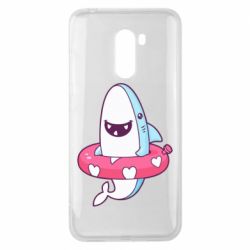 Чехол для Xiaomi Pocophone F1 Shark and Lifebuoy - PrintSalon