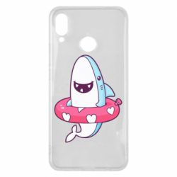 Чехол для Huawei P Smart Plus 2018 Shark and Lifebuoy - PrintSalon