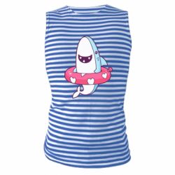 Майка-тельняшка Shark and Lifebuoy - PrintSalon