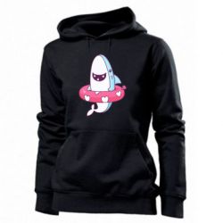 Женское худи Shark and Lifebuoy - PrintSalon