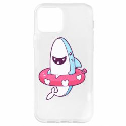 Чехол для iPhone 12 Shark and Lifebuoy - PrintSalon