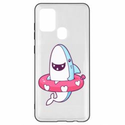 Чехол для Samsung A21s Shark and Lifebuoy - PrintSalon