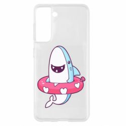 Чехол для Samsung S21 Shark and Lifebuoy - PrintSalon