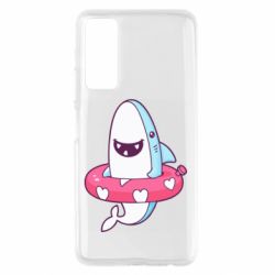 Чехол для Huawei P Smart 2021 Shark and Lifebuoy - PrintSalon