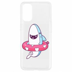 Чехол для Oppo Reno 4 Shark and Lifebuoy - PrintSalon