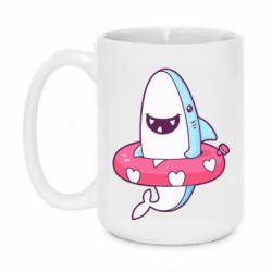 Чашка 420ml Shark and Lifebuoy - PrintSalon
