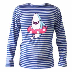 Тельняшка с длинным рукавом Shark and Lifebuoy - PrintSalon