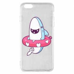 Чехол для iPhone 6 Plus/6S Plus Shark and Lifebuoy - PrintSalon