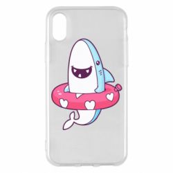 Чехол для iPhone X/Xs Shark and Lifebuoy - PrintSalon