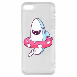 Чехол для iPhone5/5S/SE Shark and Lifebuoy - PrintSalon