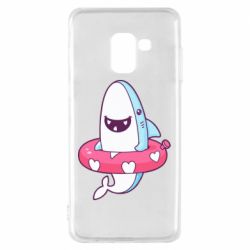 Чехол для Samsung A8 2018 Shark and Lifebuoy - PrintSalon