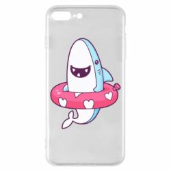 Чехол для iPhone 8 Plus Shark and Lifebuoy - PrintSalon