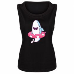 Женская майка Shark and Lifebuoy - PrintSalon