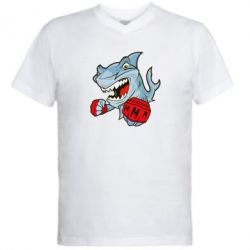 Чоловіча футболка з V-подібним вирізом Shark MMA - PrintSalon