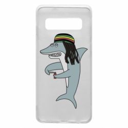 Чехол для Samsung S10 Shark Rastaman-PrintSalon Чехол для Samsung S10 Shark Rastaman