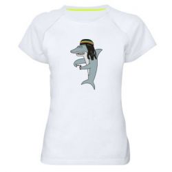 Женская футболка для спорта Shark Rastaman - PrintSalon