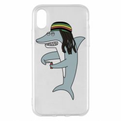 Чехол для iPhone X/Xs Shark Rastaman - PrintSalon