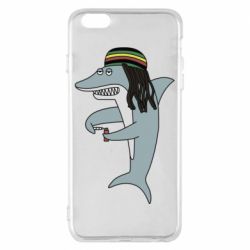 Чехол для iPhone 6 Plus/6S Plus Shark Rastaman - PrintSalon