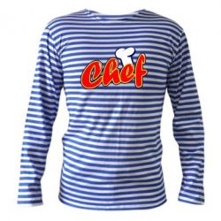 Тельняшка с длинным рукавом Шеф-повар - PrintSalon