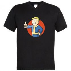 Мужская футболка  с V-образным вырезом Shelter - PrintSalon