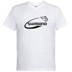 Чоловіча футболка з V-подібним вирізом Shimano - PrintSalon