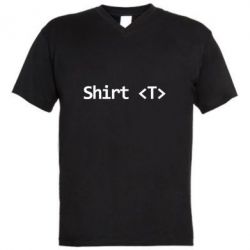 Мужская футболка  с V-образным вырезом Shirt T
