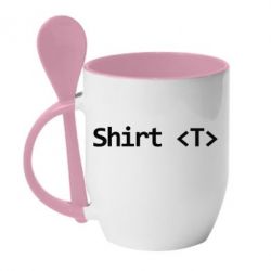 Чашка з ложкою Shirt T - PrintSalon