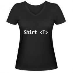 Жіноча футболка з V-подібним вирізом Shirt T - PrintSalon