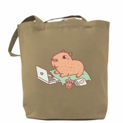 Шоппер Capybara With Laptop - PrintSalon