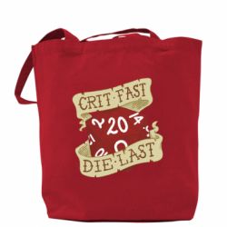 Шоппер Crit fast - die last - PrintSalon