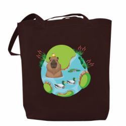 Шоппер Капибара в воде - PrintSalon