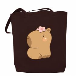 Шопери Капібара з квіткою - PrintSalon