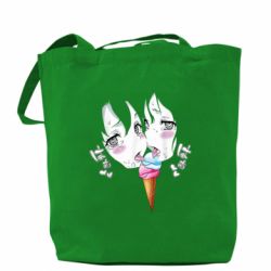 Шоппер Ahegao girl eating ice cream - PrintSalon